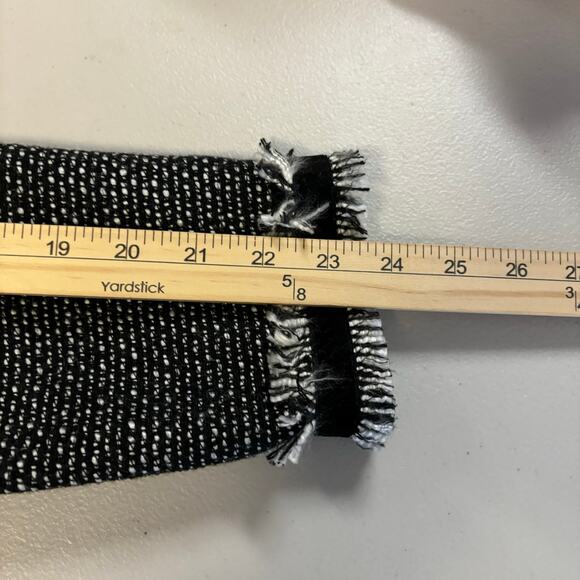 Max & Mia Women's Large Tweed Open Front Tattered End Office Sweater Jacket - Picture 6 of 8